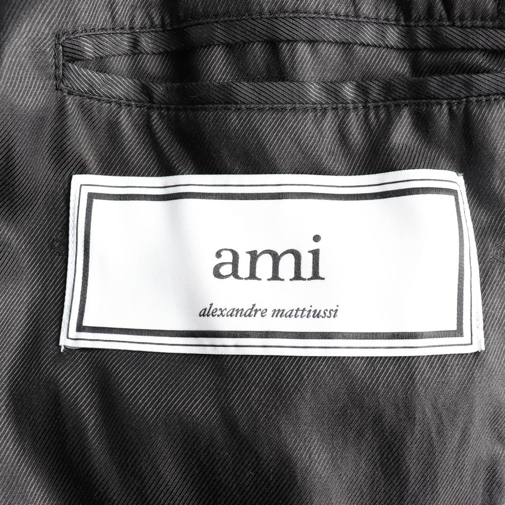 ami아미 블랙 울 롱 싱글 코트 이미지 6