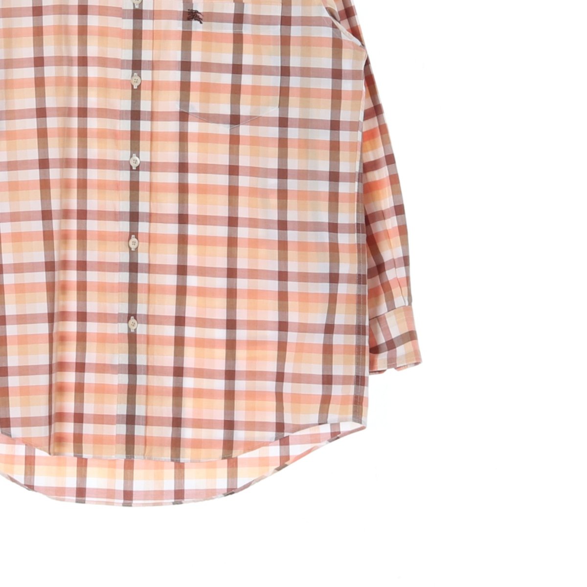 버버리 베이지 체크 로고 긴팔 셔츠 이미지 3