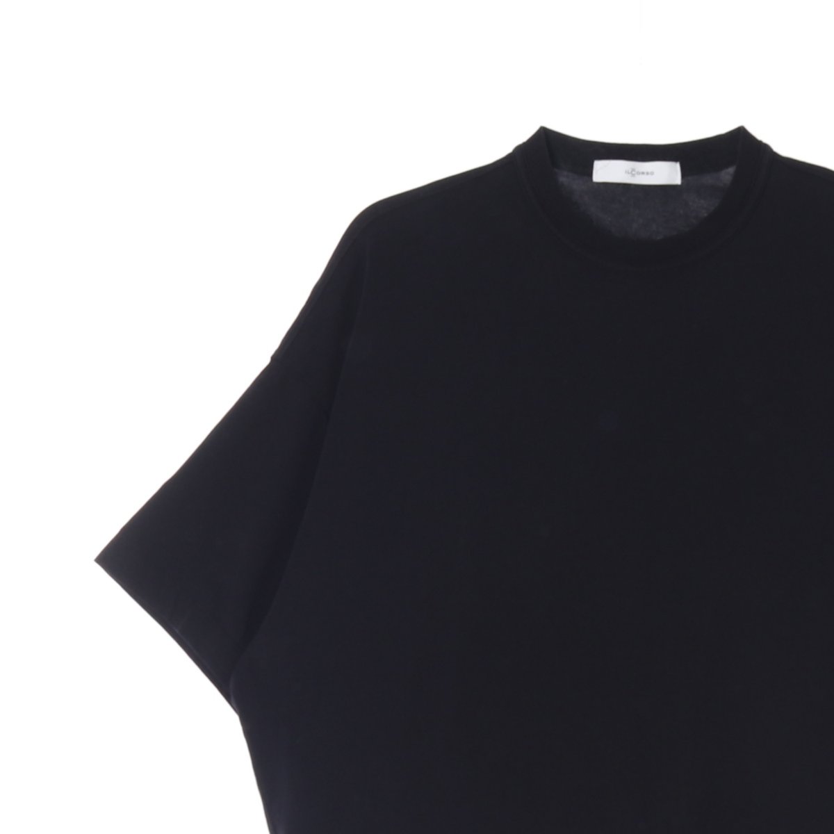 일꼬르소 블랙 가오리핏 백프린팅 반팔 티셔츠 이미지 2