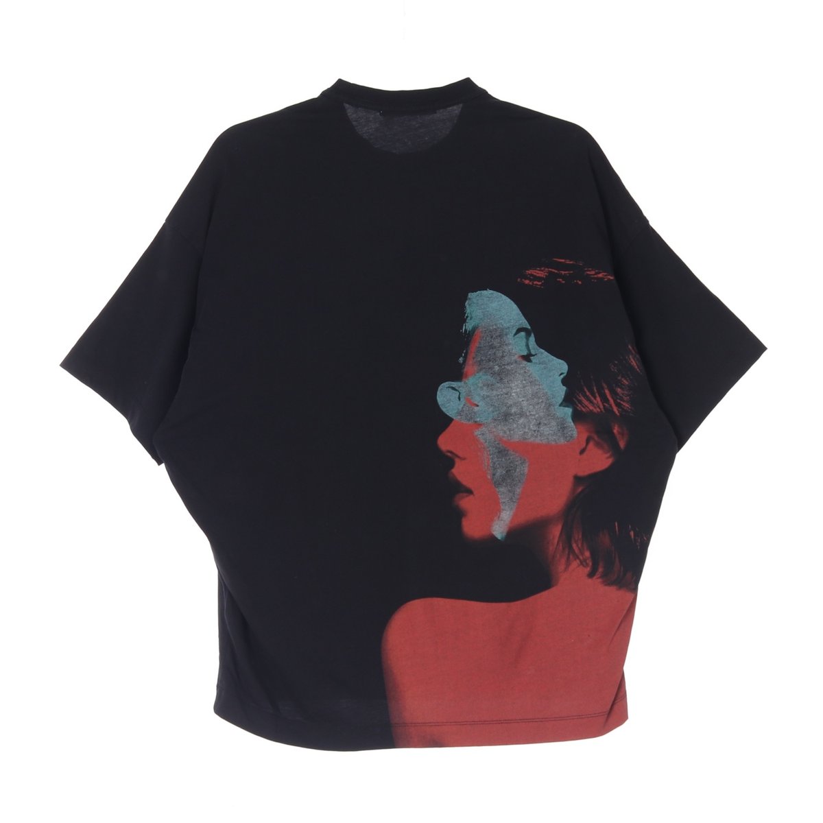 일꼬르소 블랙 가오리핏 백프린팅 반팔 티셔츠 이미지 4