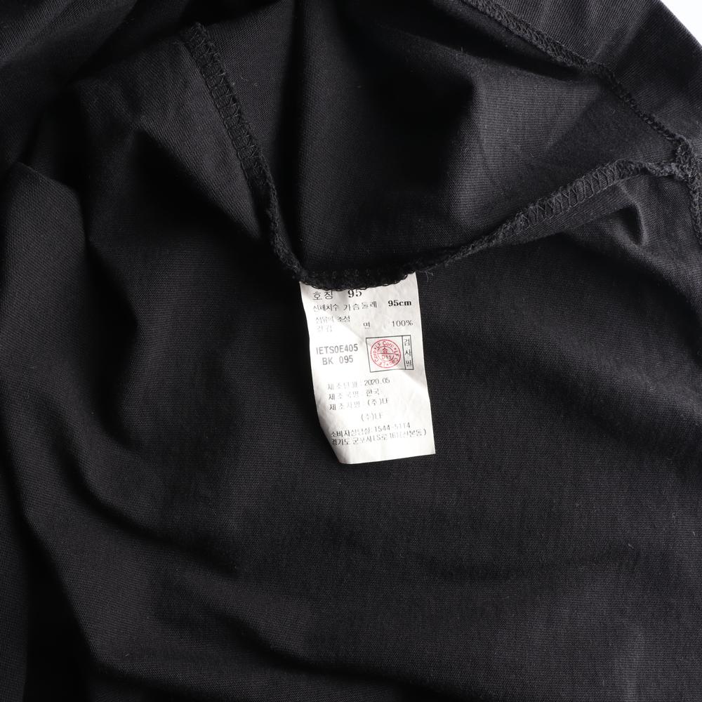 일꼬르소 블랙 가오리핏 백프린팅 반팔 티셔츠 이미지 6