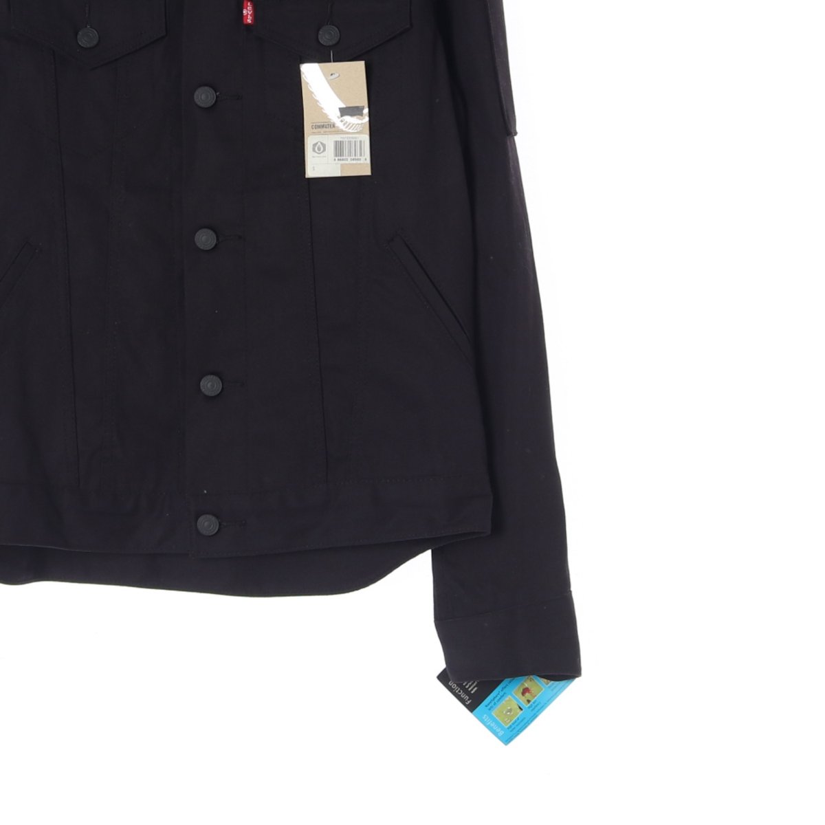 (새상품) 리바이스 하이넥 블랙 청자킷 데님재킷 이미지 3