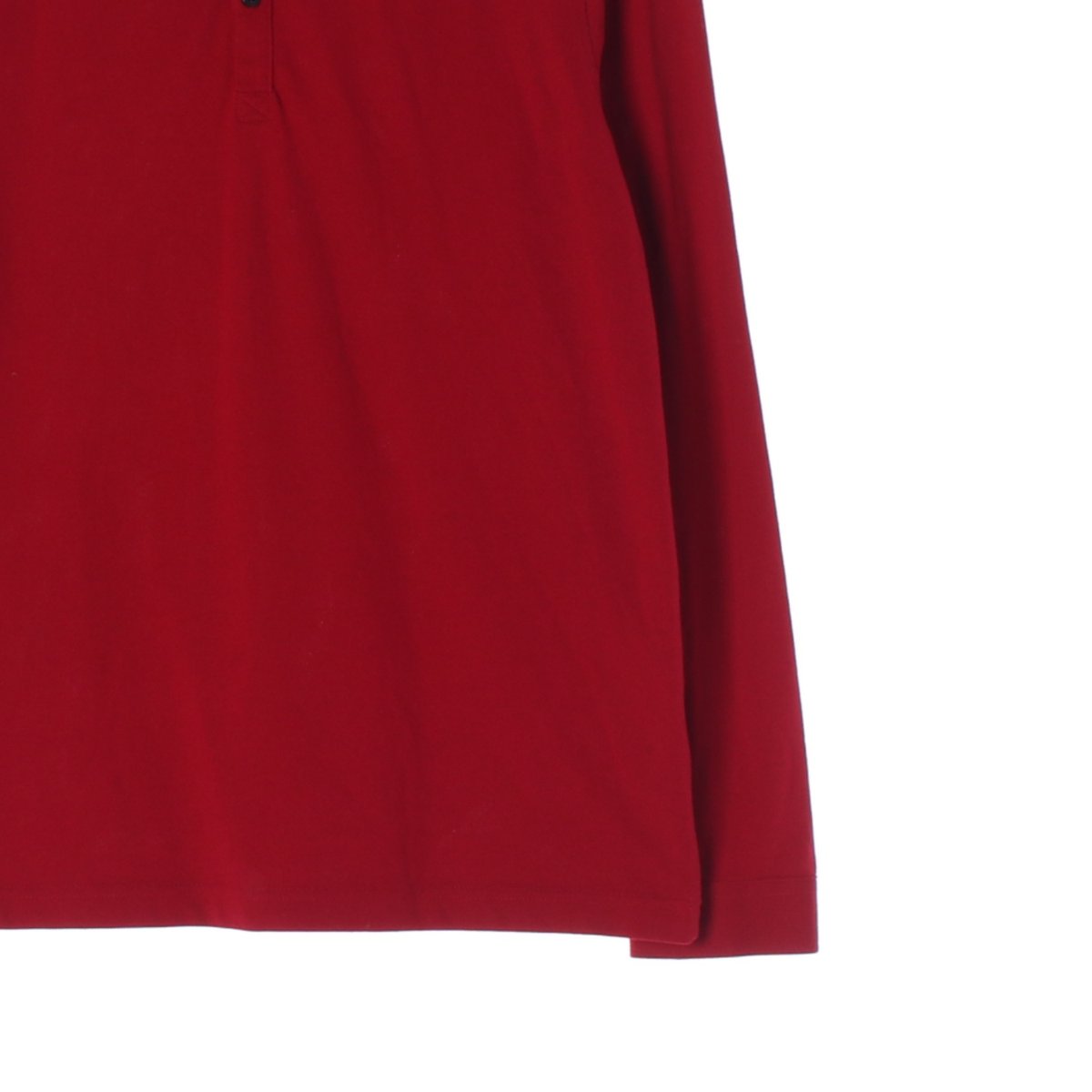 라코스테 레드 긴팔 카라 폴로 티셔츠 이미지 3