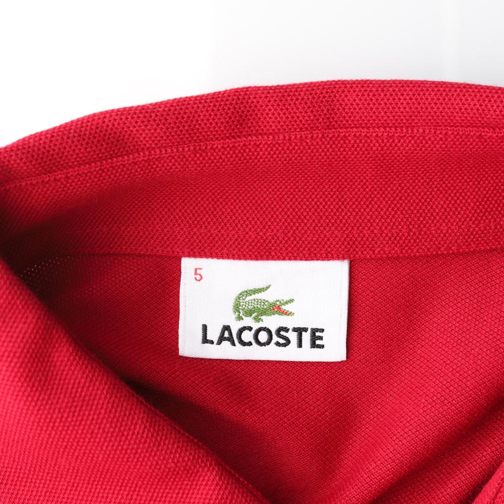 라코스테 레드 긴팔 카라 폴로 티셔츠 이미지 5