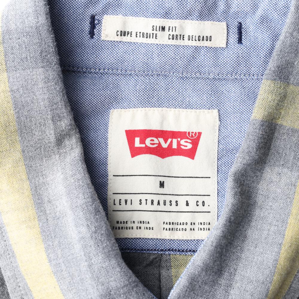 리바이스 그레이 옐로우 체크 긴팔 셔츠 이미지 5