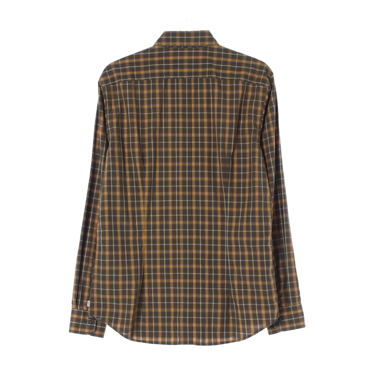 에르메네질도 제냐 그레이 체크 슬림핏 긴팔 셔츠 이미지 4