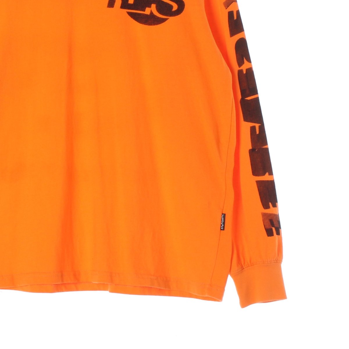 예스아이씨 로고 프린팅 오렌지 긴팔 티셔츠 이미지 3