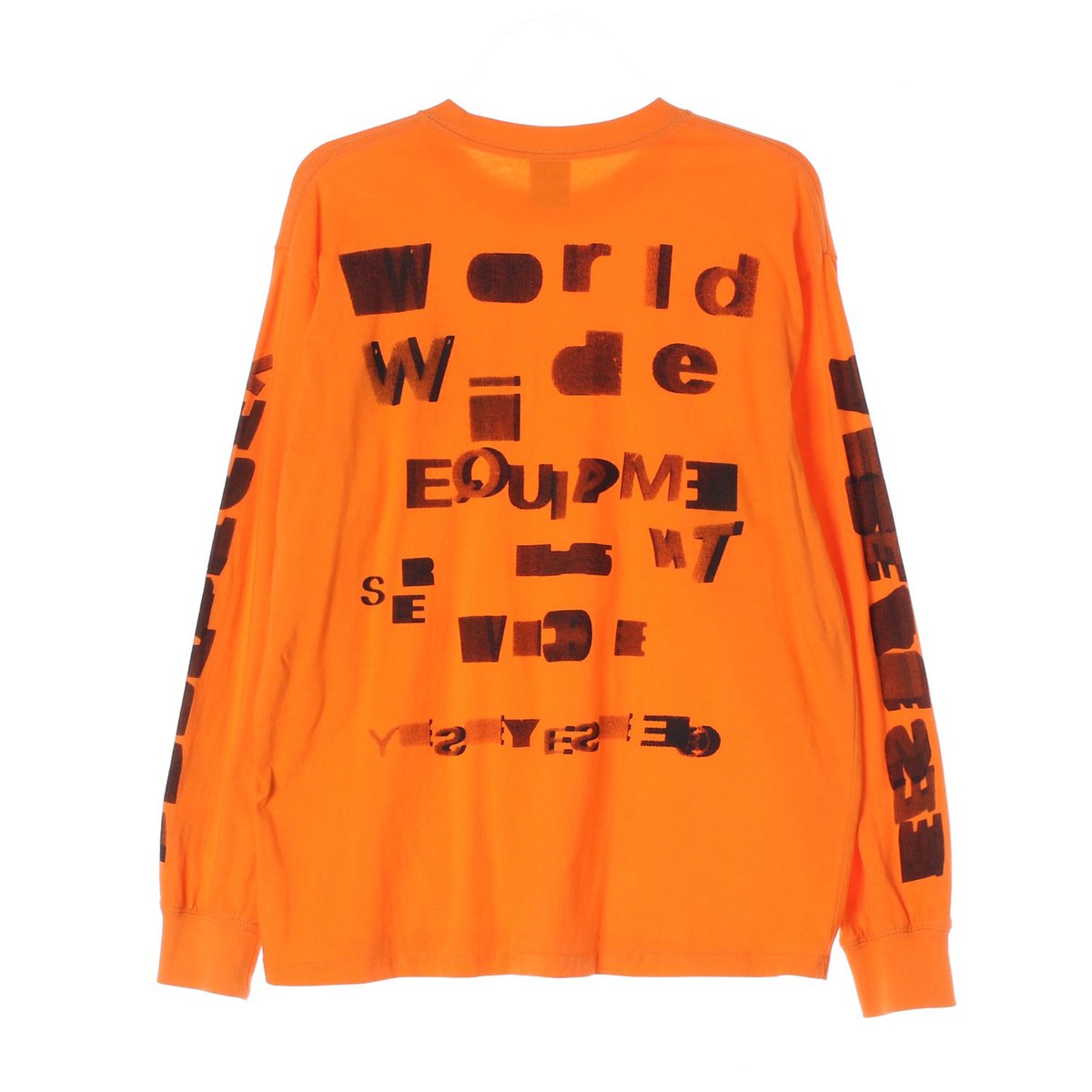 예스아이씨 로고 프린팅 오렌지 긴팔 티셔츠 이미지 4