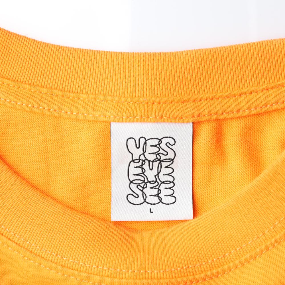 예스아이씨 로고 프린팅 오렌지 긴팔 티셔츠 이미지 5