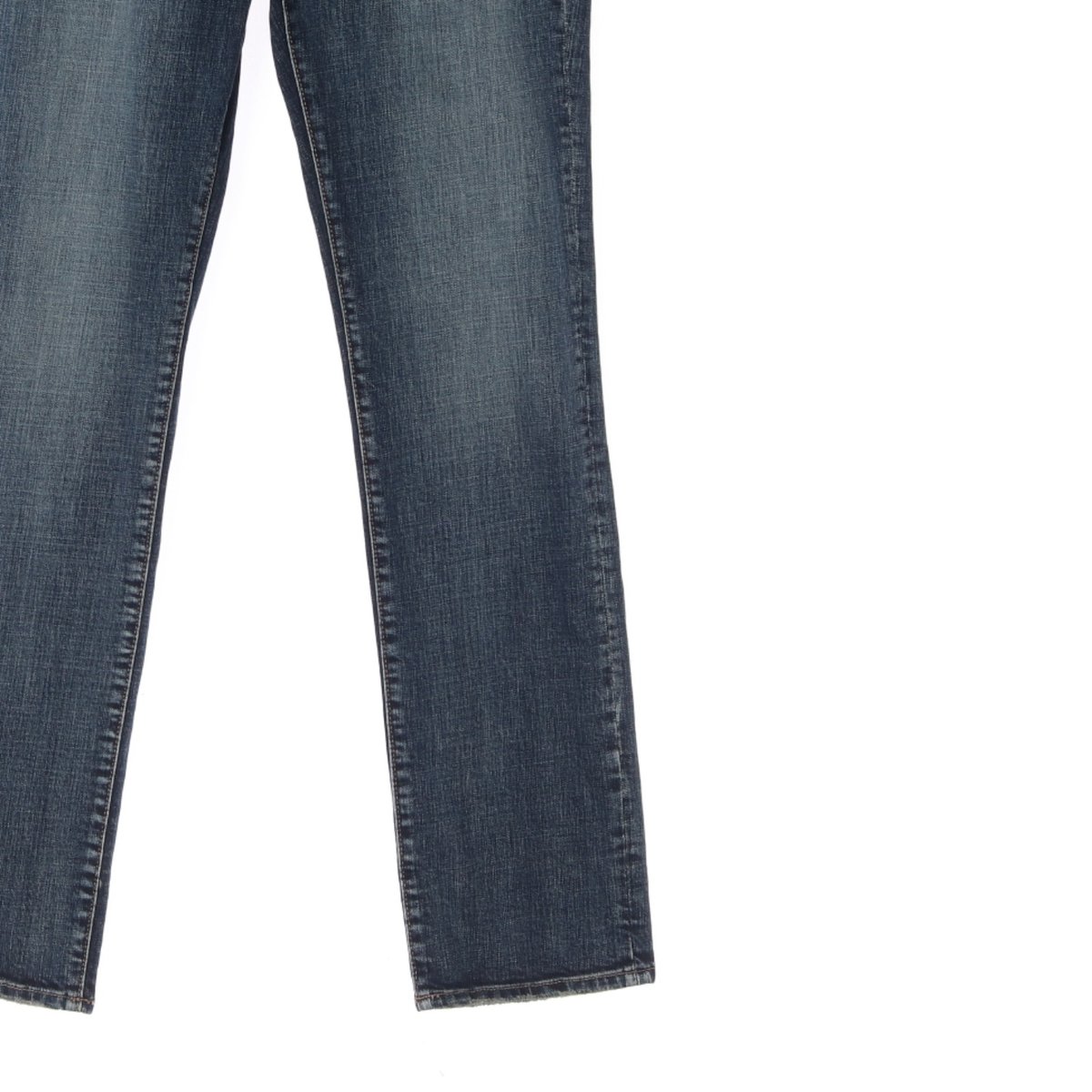 엘무드 진청 워싱 데님 스트레이트 청바지 이미지 3
