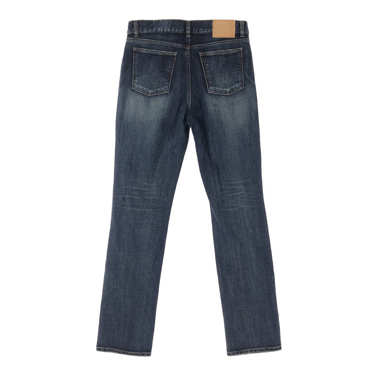 엘무드 진청 워싱 데님 스트레이트 청바지 이미지 4