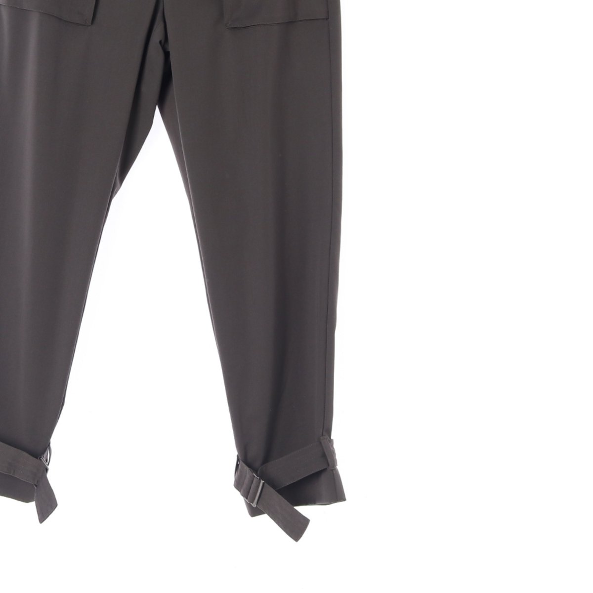 일꼬르소 브라운 앵클 버클 밴딩 슬랙스 팬츠 이미지 3