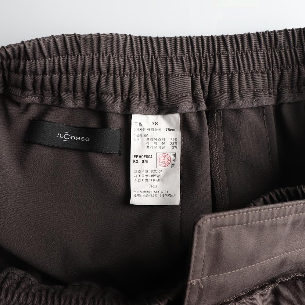 일꼬르소 브라운 앵클 버클 밴딩 슬랙스 팬츠 이미지 6