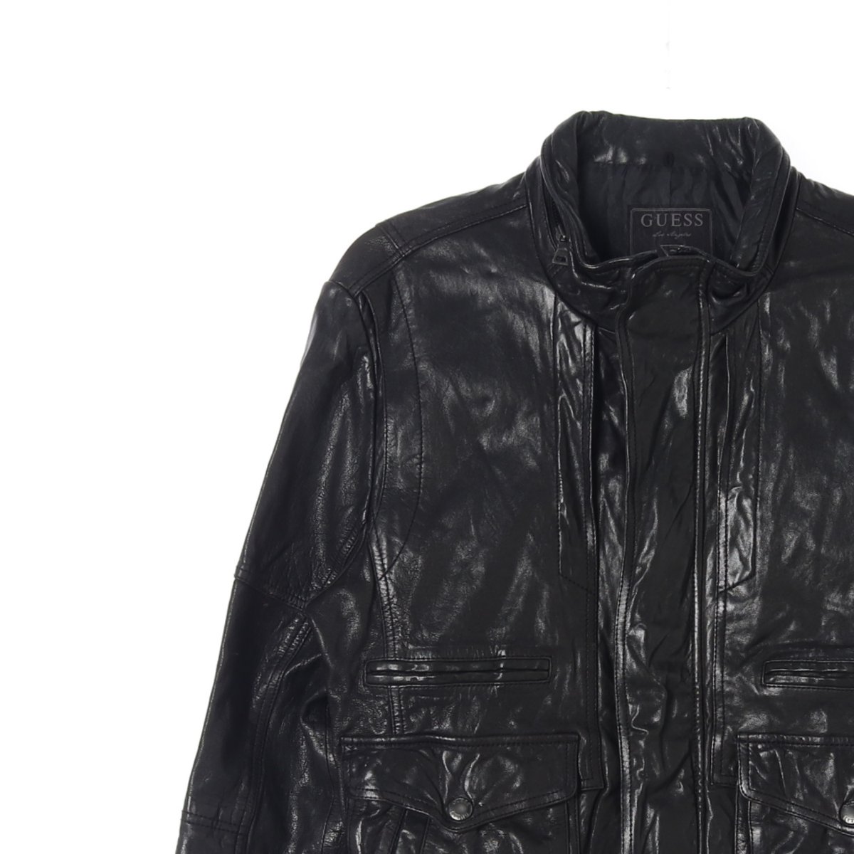 게스 유광 레더 가죽재킷 이미지 2