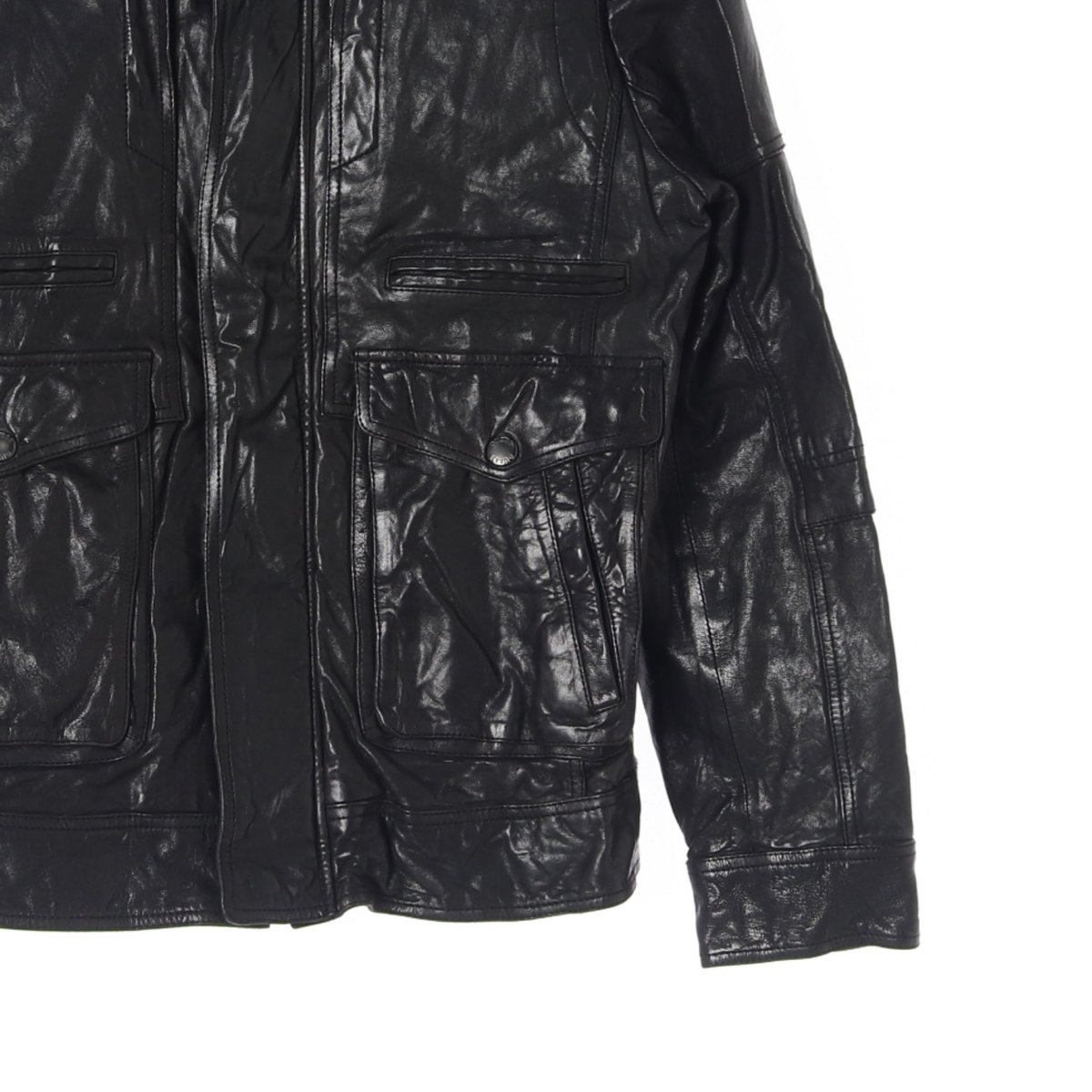 게스 유광 레더 가죽재킷 이미지 3