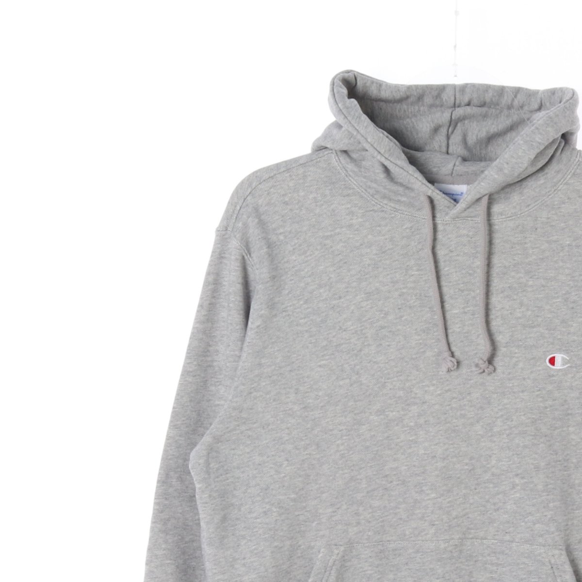 챔피온 그레이 로고 후드 티셔츠 이미지 2