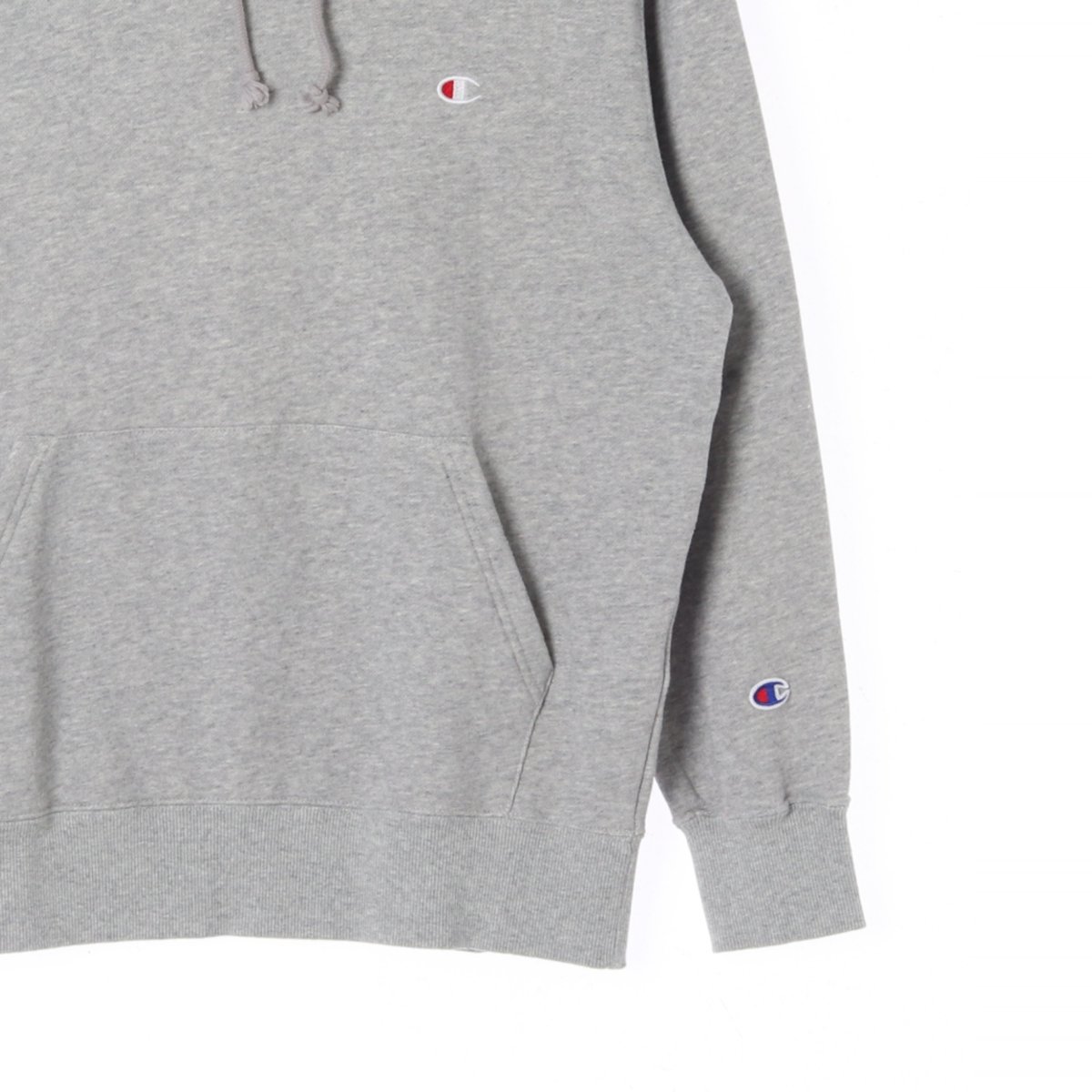 챔피온 그레이 로고 후드 티셔츠 이미지 3
