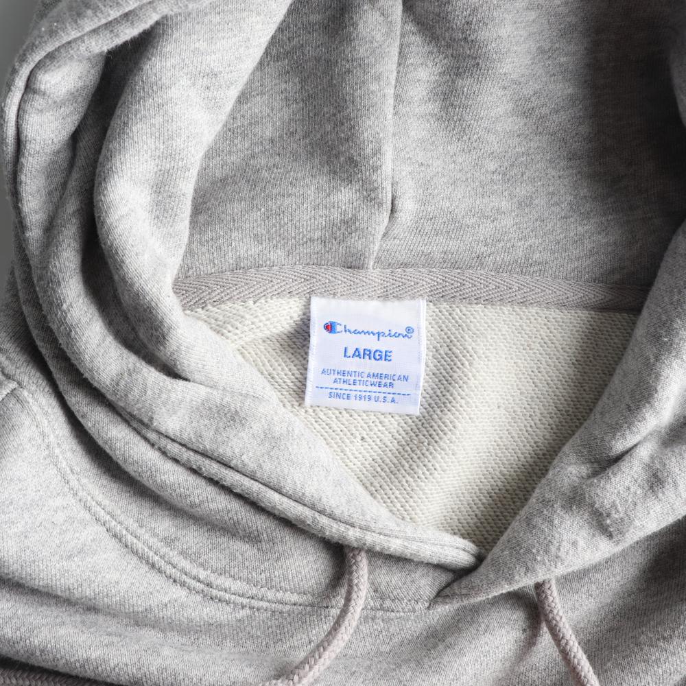 챔피온 그레이 로고 후드 티셔츠 이미지 5