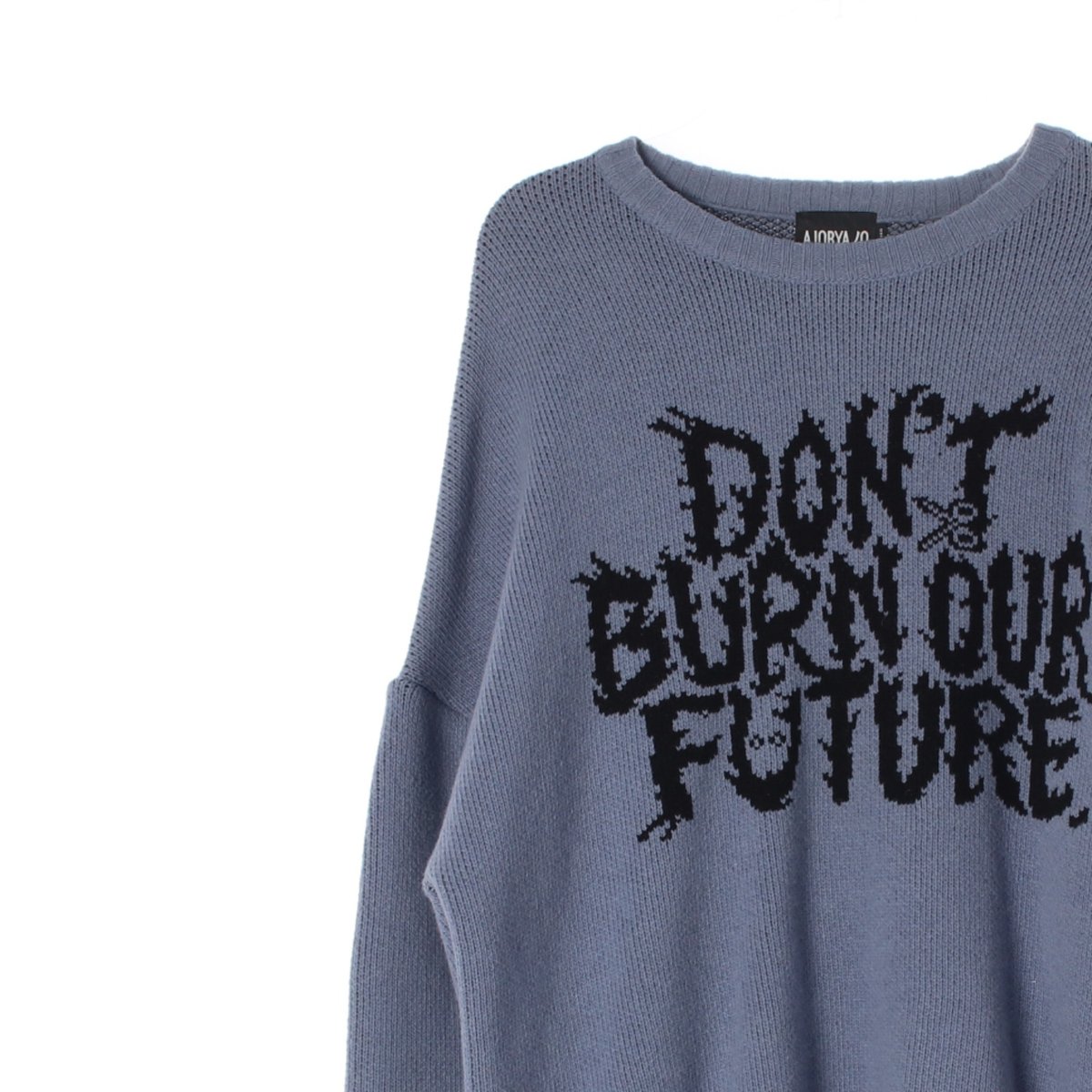 아조바이아조 슬로건 울니트 스웨터 이미지 2