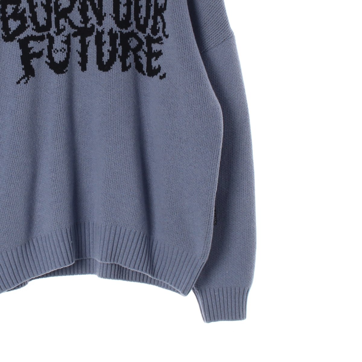 아조바이아조 슬로건 울니트 스웨터 이미지 3