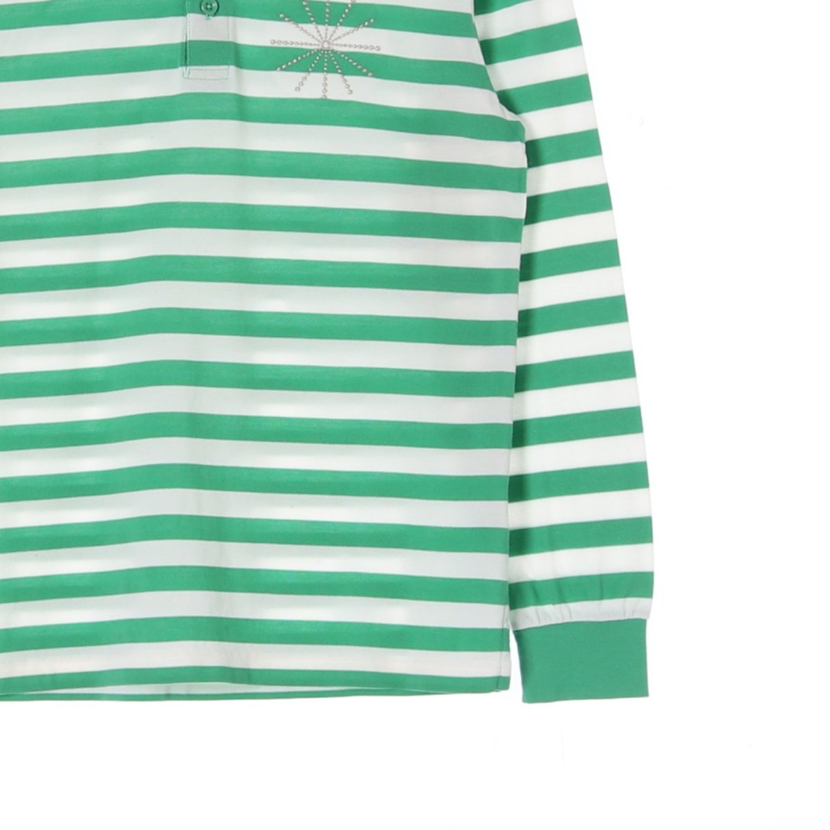 빈폴 골프 그린 스트라이프 긴팔 카라 폴로 티셔츠 이미지 3