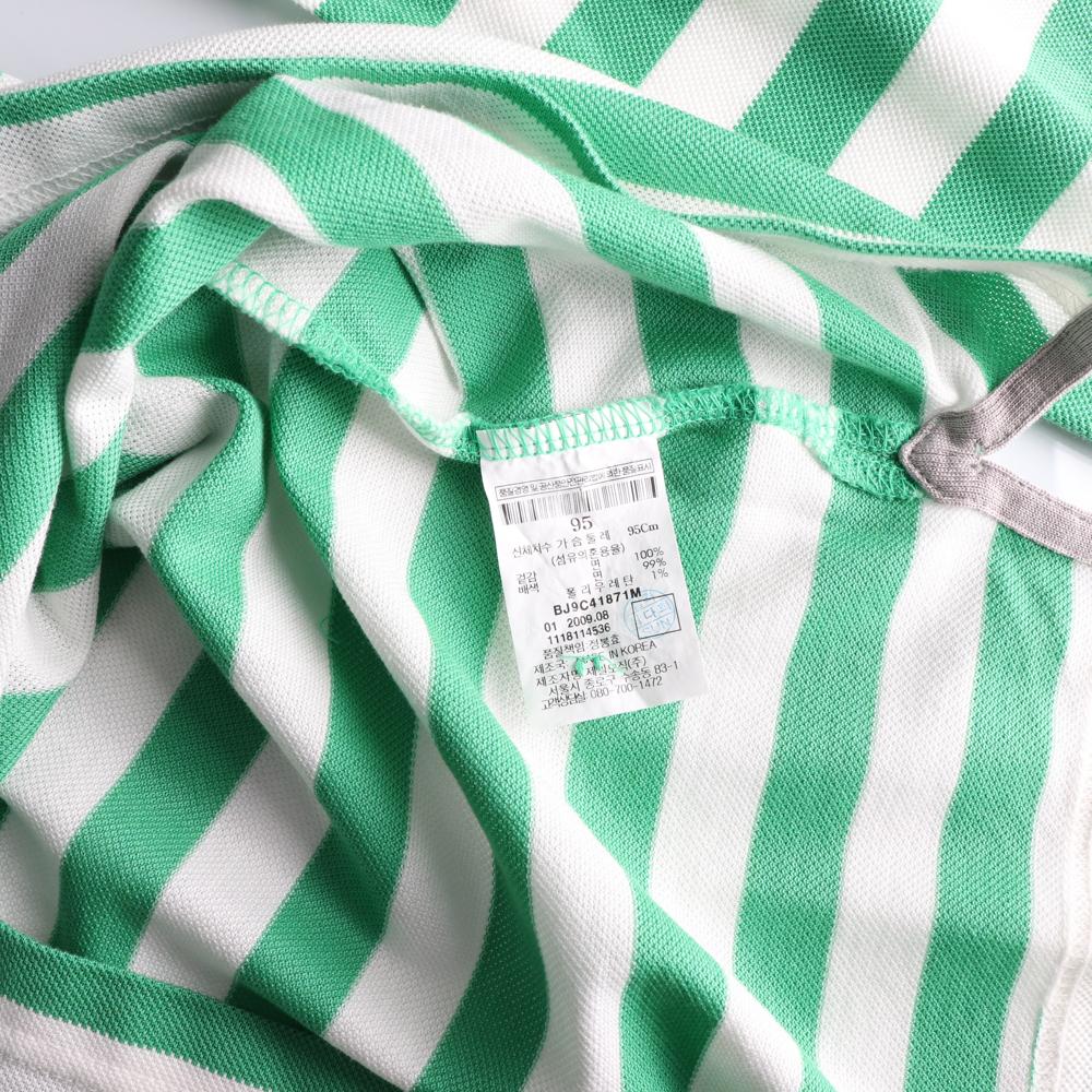 빈폴 골프 그린 스트라이프 긴팔 카라 폴로 티셔츠 이미지 6