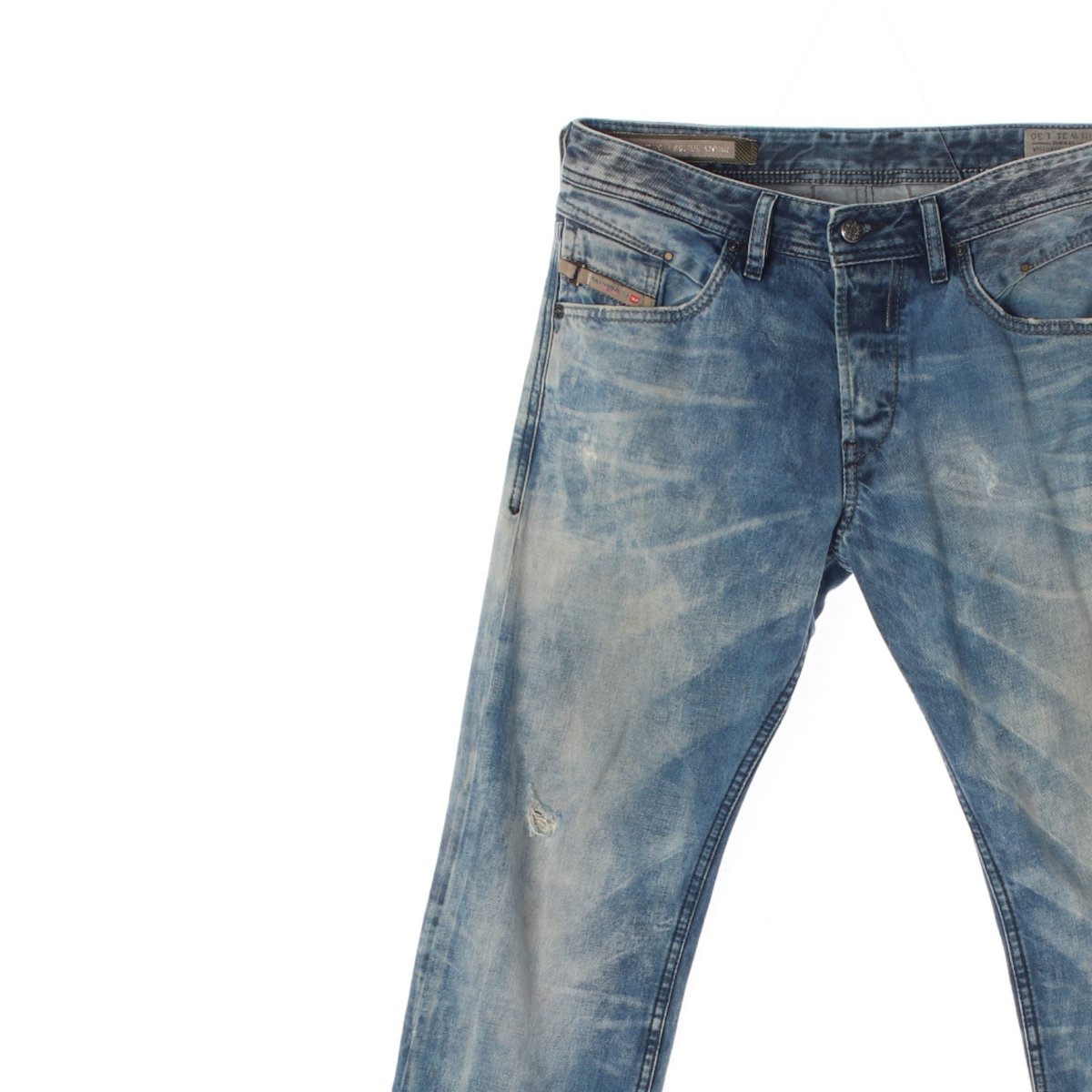 디젤 연청 워싱 데님 진 청바지 이미지 2