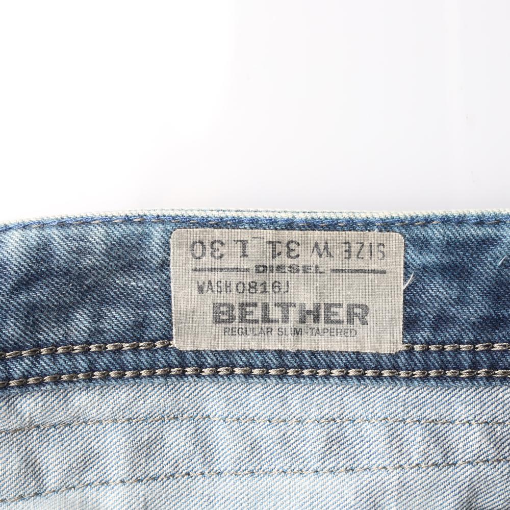 디젤 연청 워싱 데님 진 청바지 이미지 5