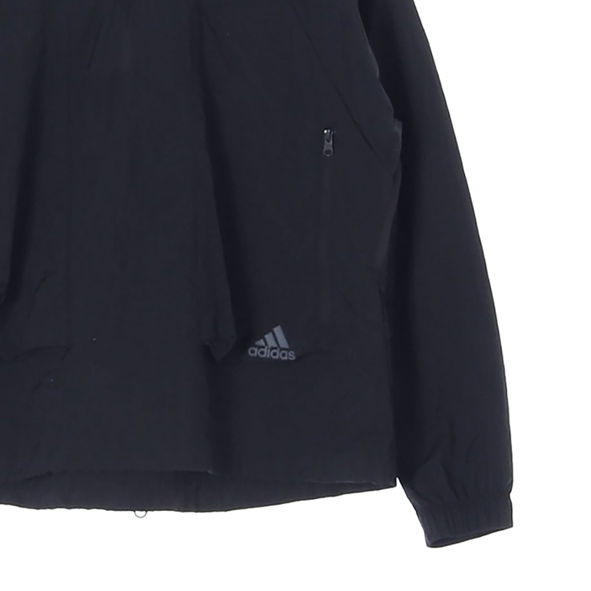 아디다스 블랙 우븐 아노락 바람막이 이미지 3