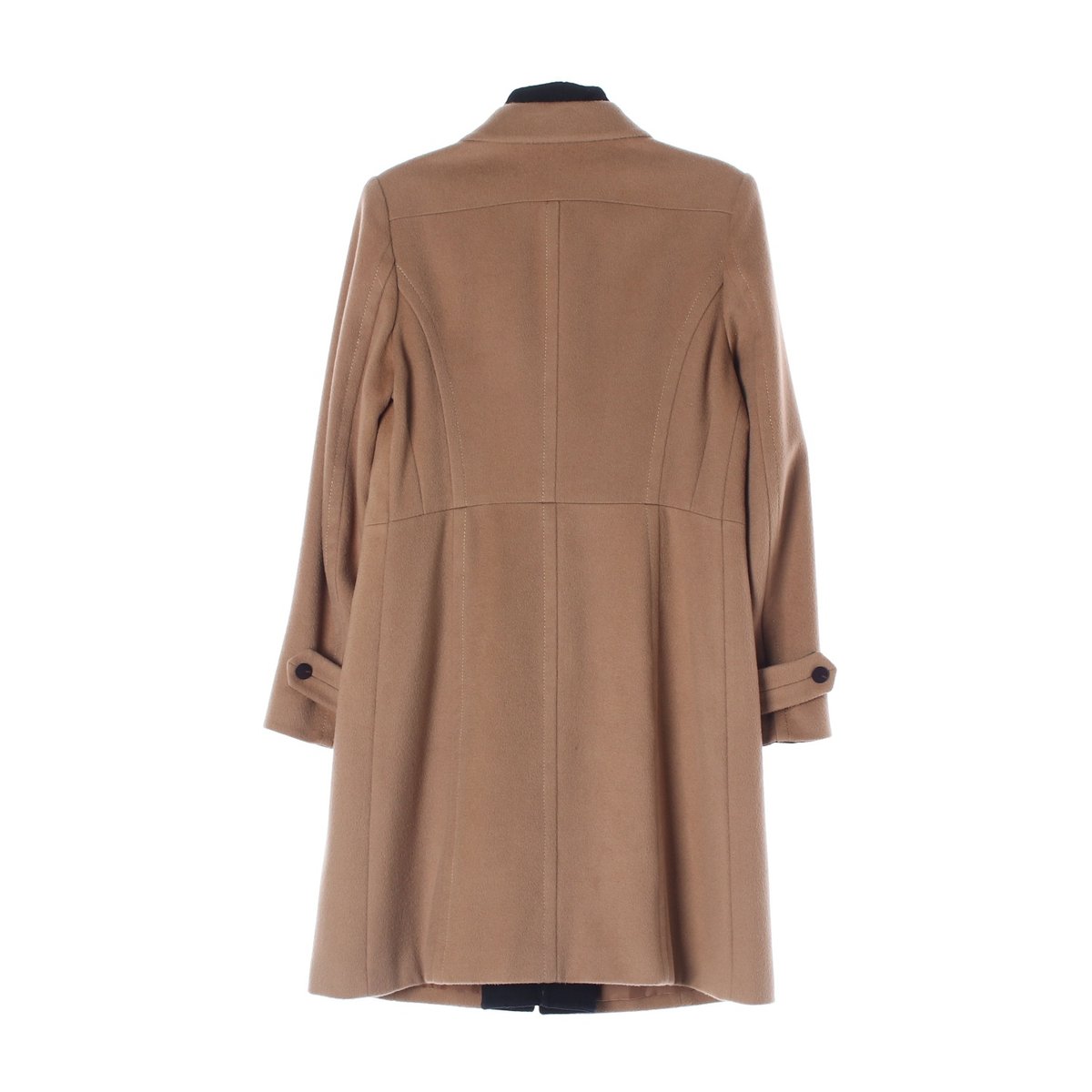 시스템 울캐시미어100% 베이지 롱 싱글코트 이미지 5