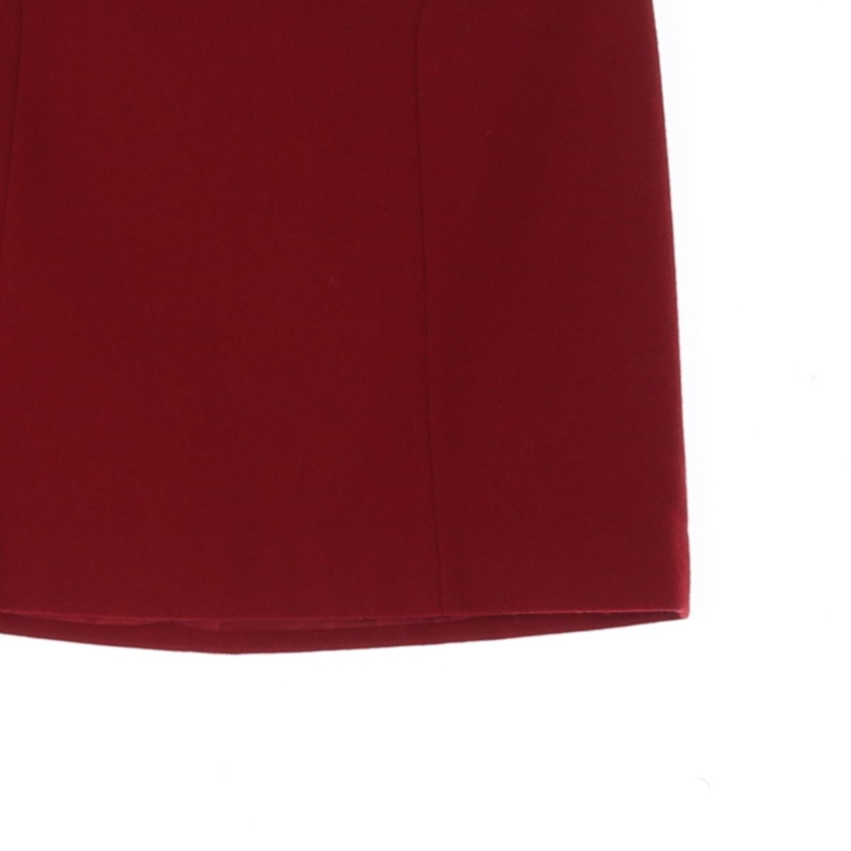 헤지스 울97% 레드 미니 스커트 이미지 3