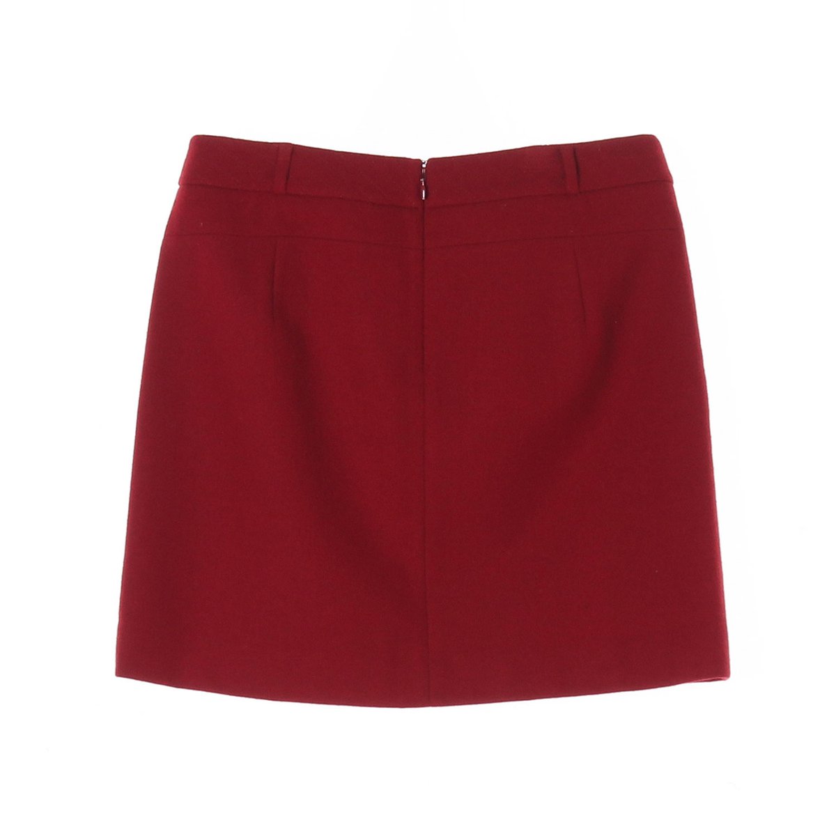 헤지스 울97% 레드 미니 스커트 이미지 4