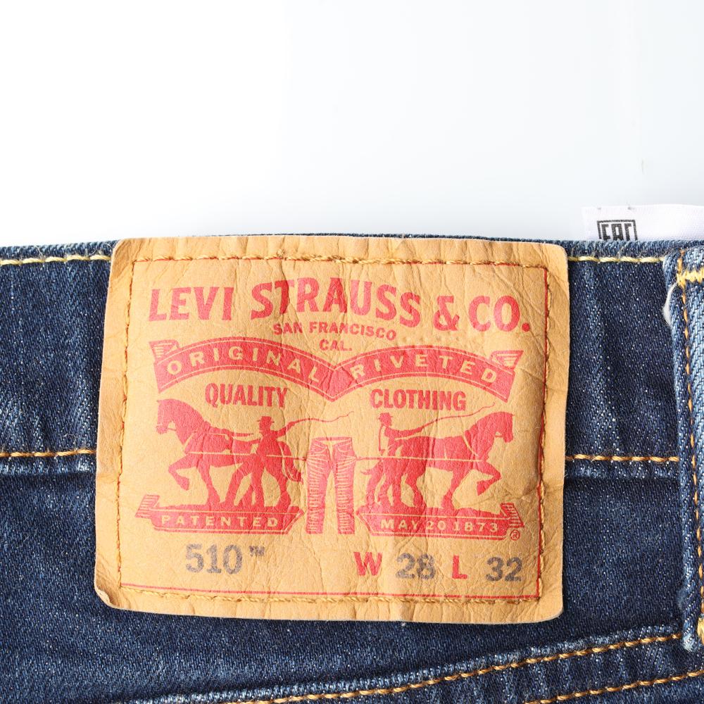 리바이스510 W28L32 중청 스키니핏 데님 청바지 이미지 5