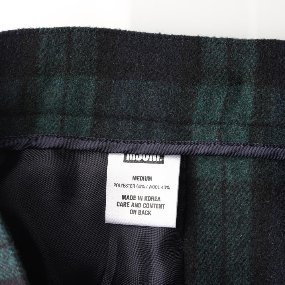 미스치프 울블랜드 그린 체크 버튼 미니 킬트스커트 이미지 6