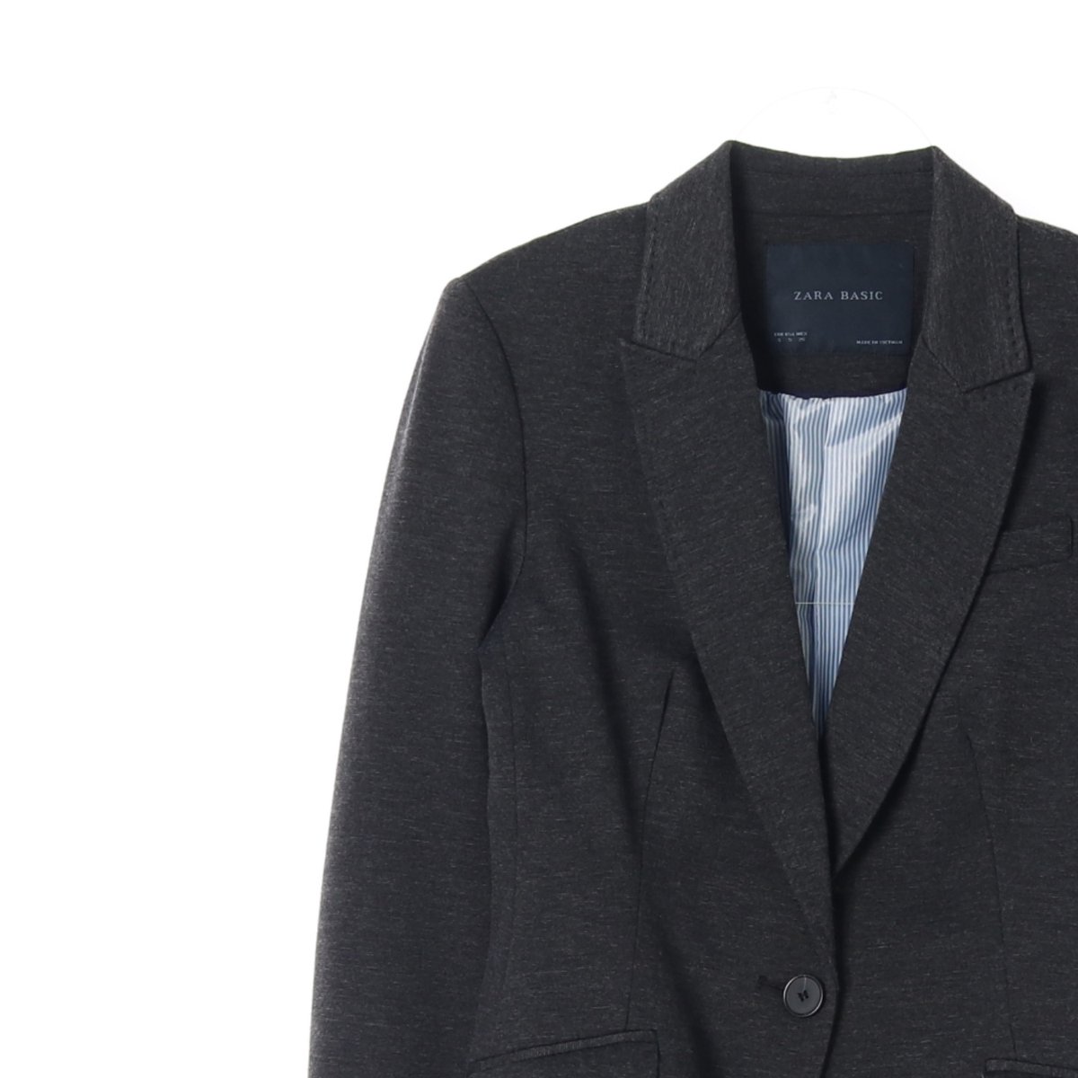 자라 차콜 원버튼 블레이저 테일러드재킷 이미지 2