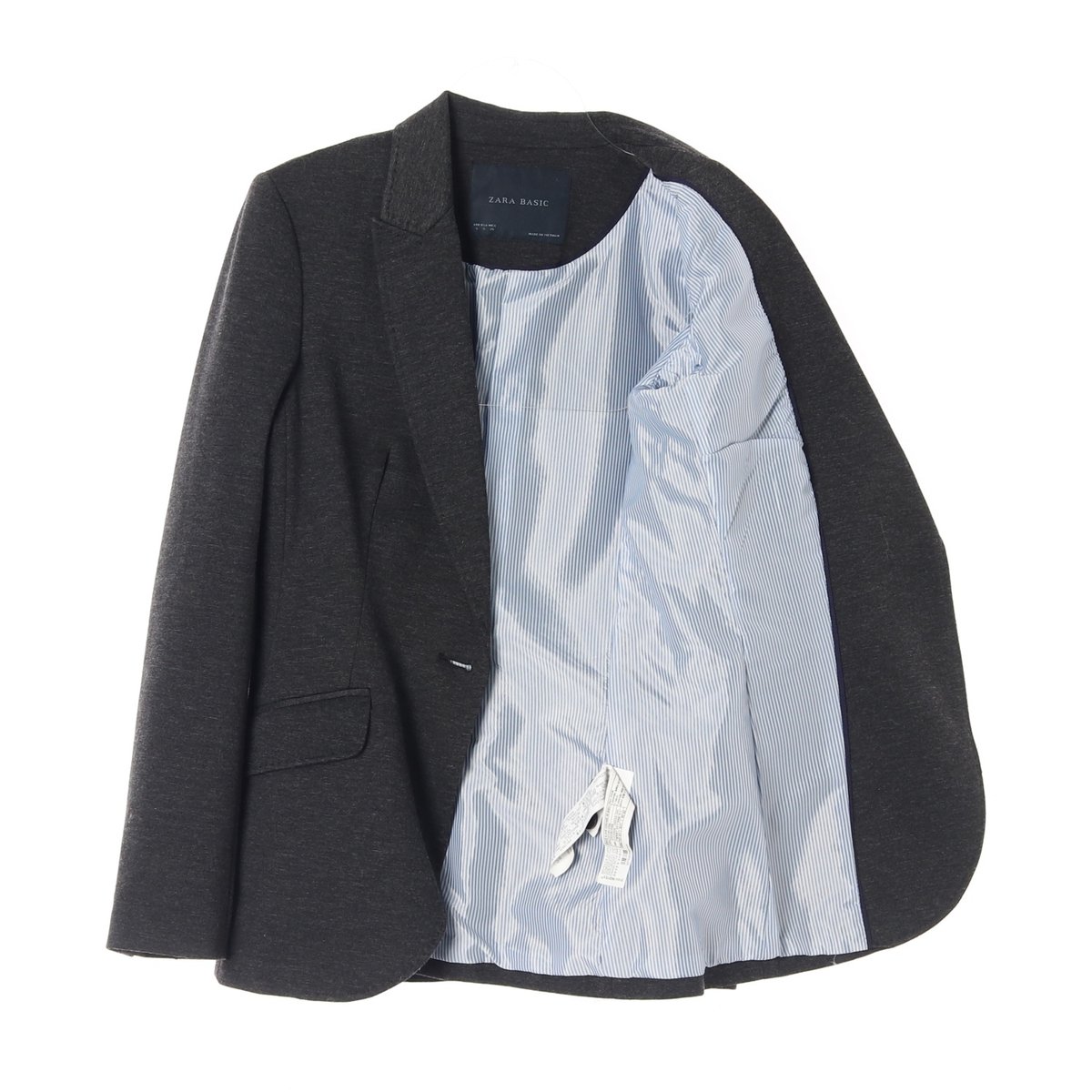 자라 차콜 원버튼 블레이저 테일러드재킷 이미지 4