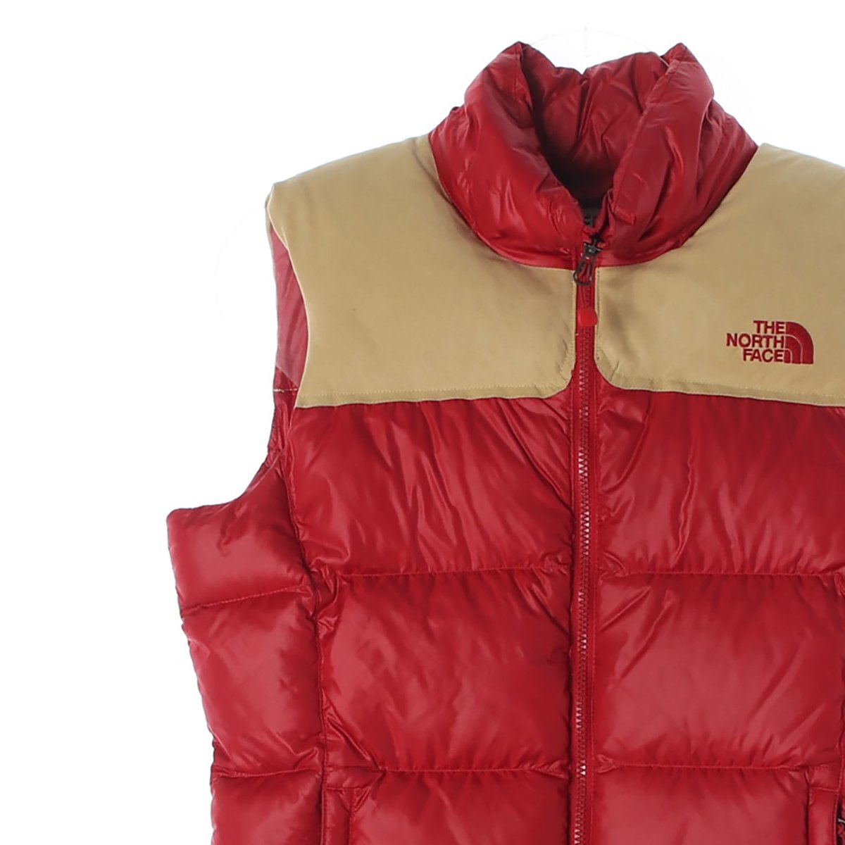 노스페이스 구스다운 필파워700 레드 베이지 패딩조끼 이미지 2
