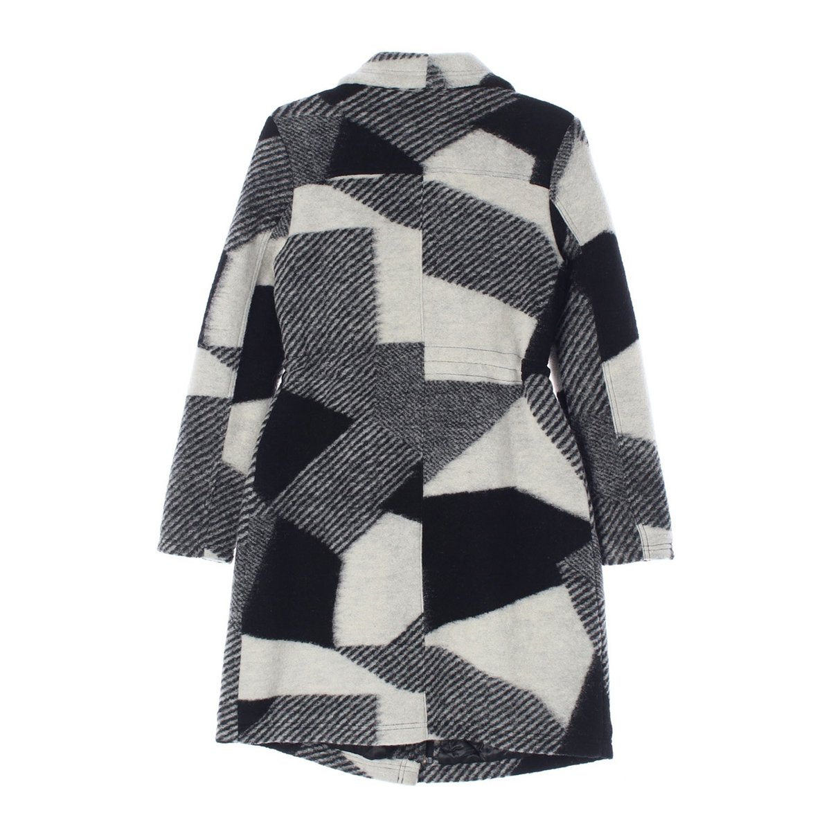 게스 블랙앤화이트 패치워크 패디드 코트 이미지 5