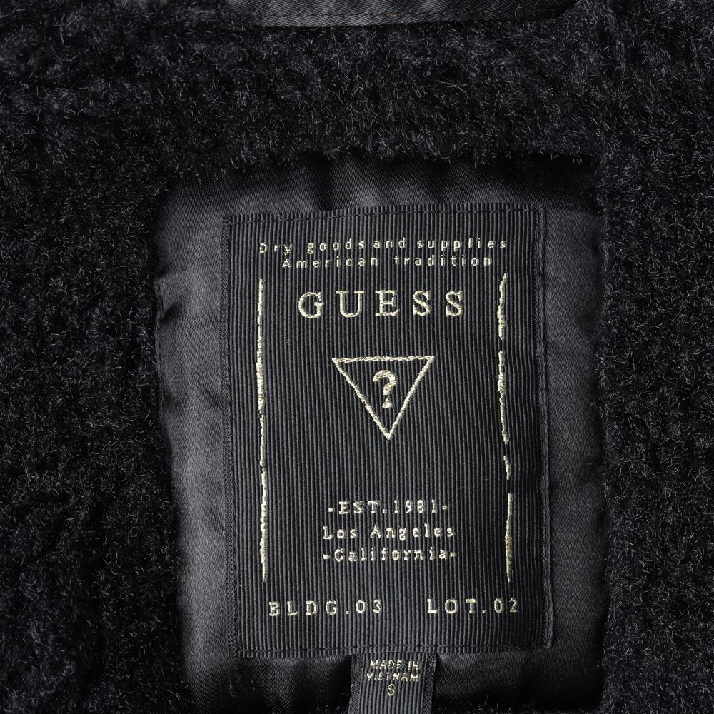 게스 블랙앤화이트 패치워크 패디드 코트 이미지 6