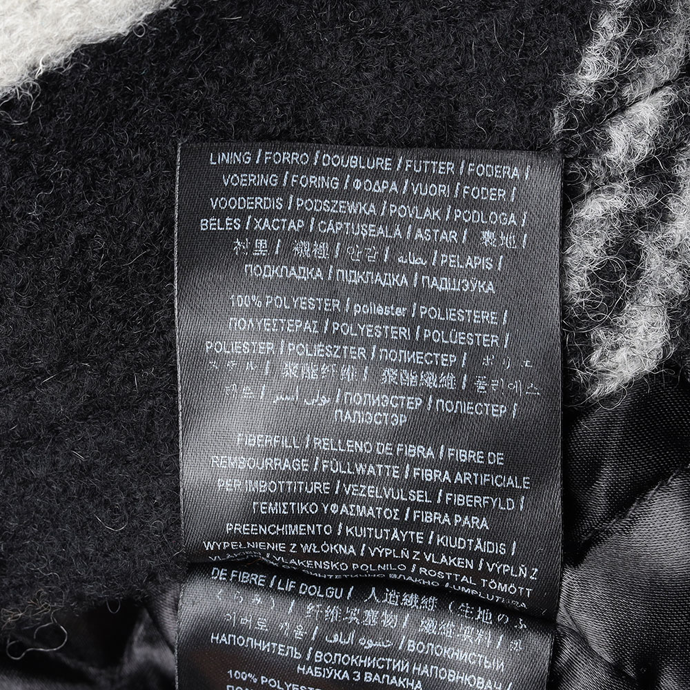 게스 블랙앤화이트 패치워크 패디드 코트 이미지 7