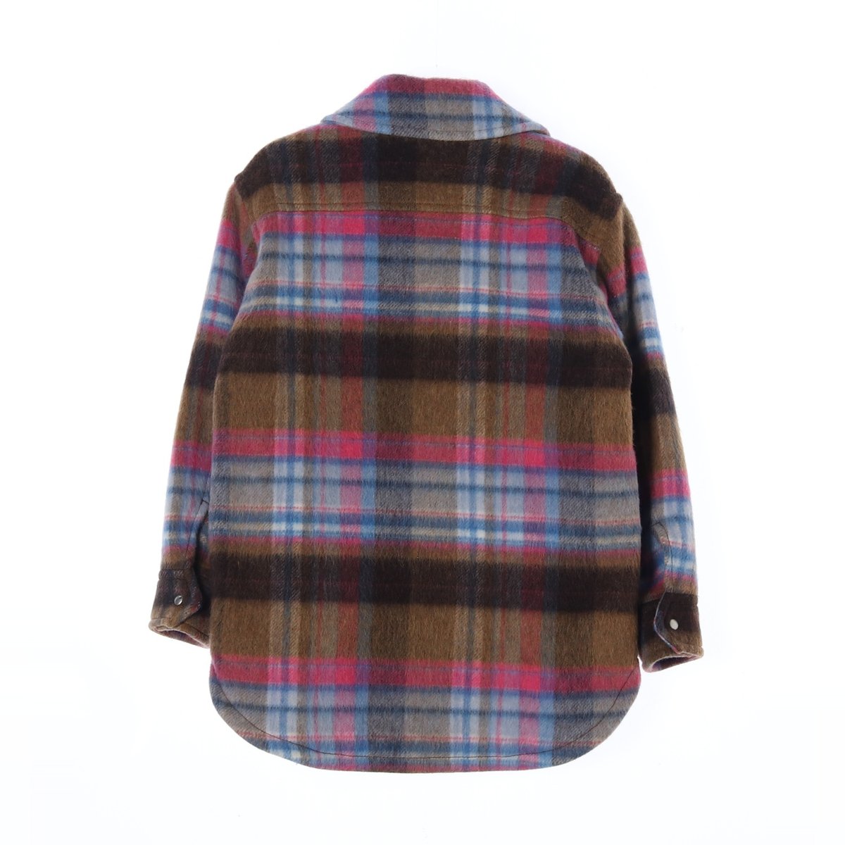 아르켓 울73 헤어리 체크 퀼팅 셔츠 셔킷 재킷 이미지 5