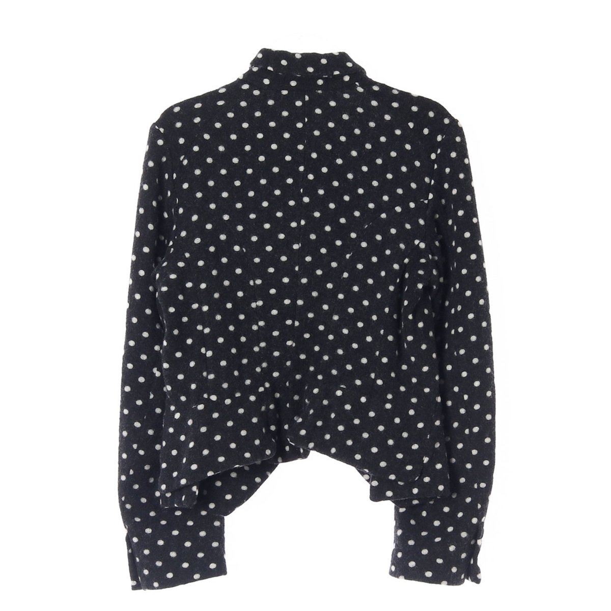 꼼데가르송 울90% 블랙 도트 숏코트 재킷 이미지 5