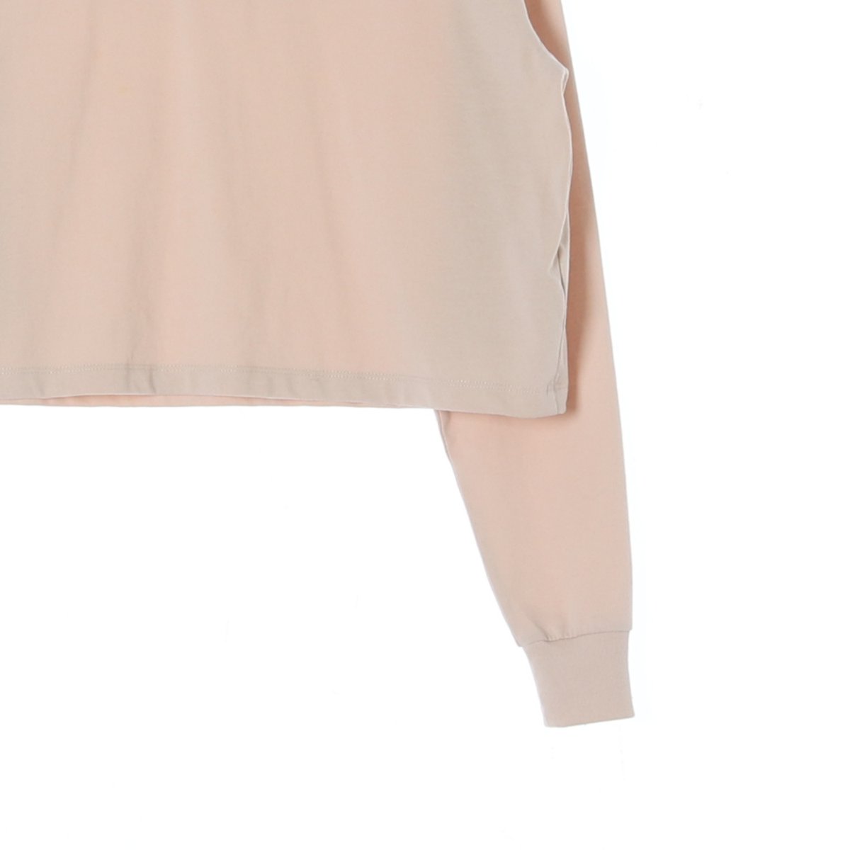 타미 진스 베이지 로고 크롭 맨투맨 스웨트셔츠 이미지 3