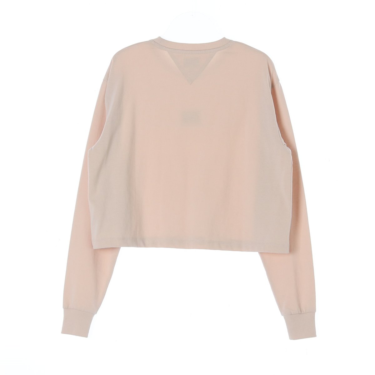 타미 진스 베이지 로고 크롭 맨투맨 스웨트셔츠 이미지 4