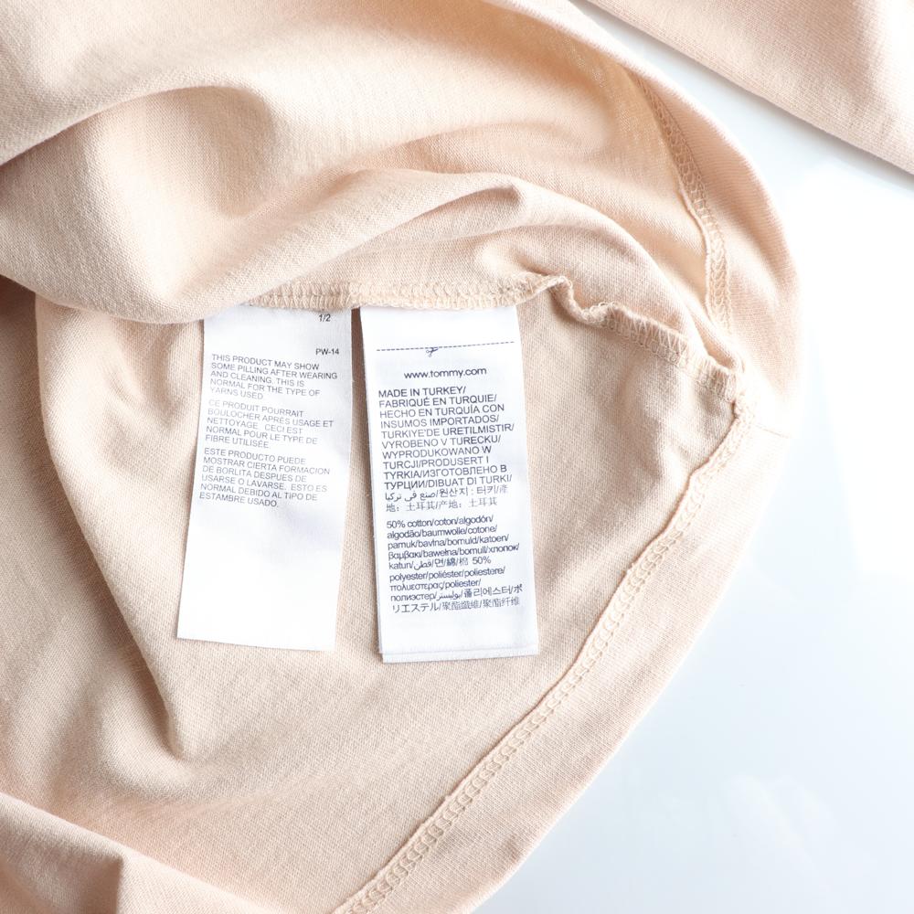 타미 진스 베이지 로고 크롭 맨투맨 스웨트셔츠 이미지 6