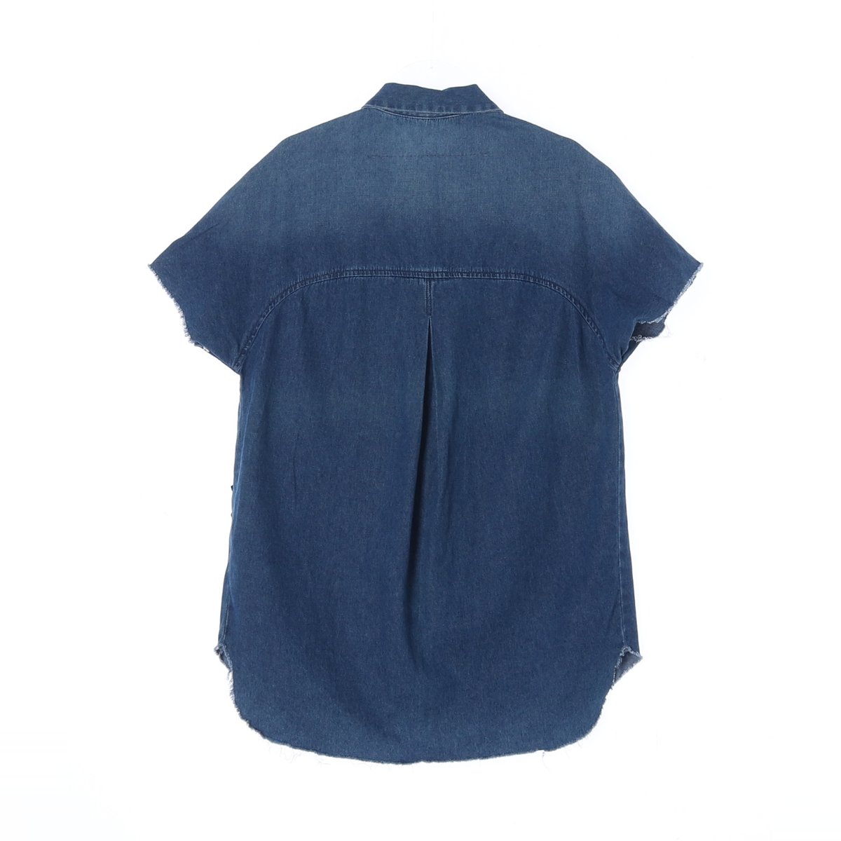 자라 데님 컷아웃 반팔 청셔츠 이미지 4