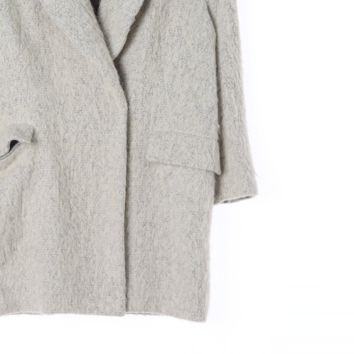 온앤온 울알파카 스노우 헤어리 하프 코트 이미지 3