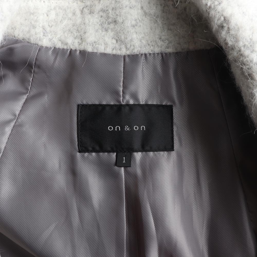 온앤온 울알파카 스노우 헤어리 하프 코트 이미지 6