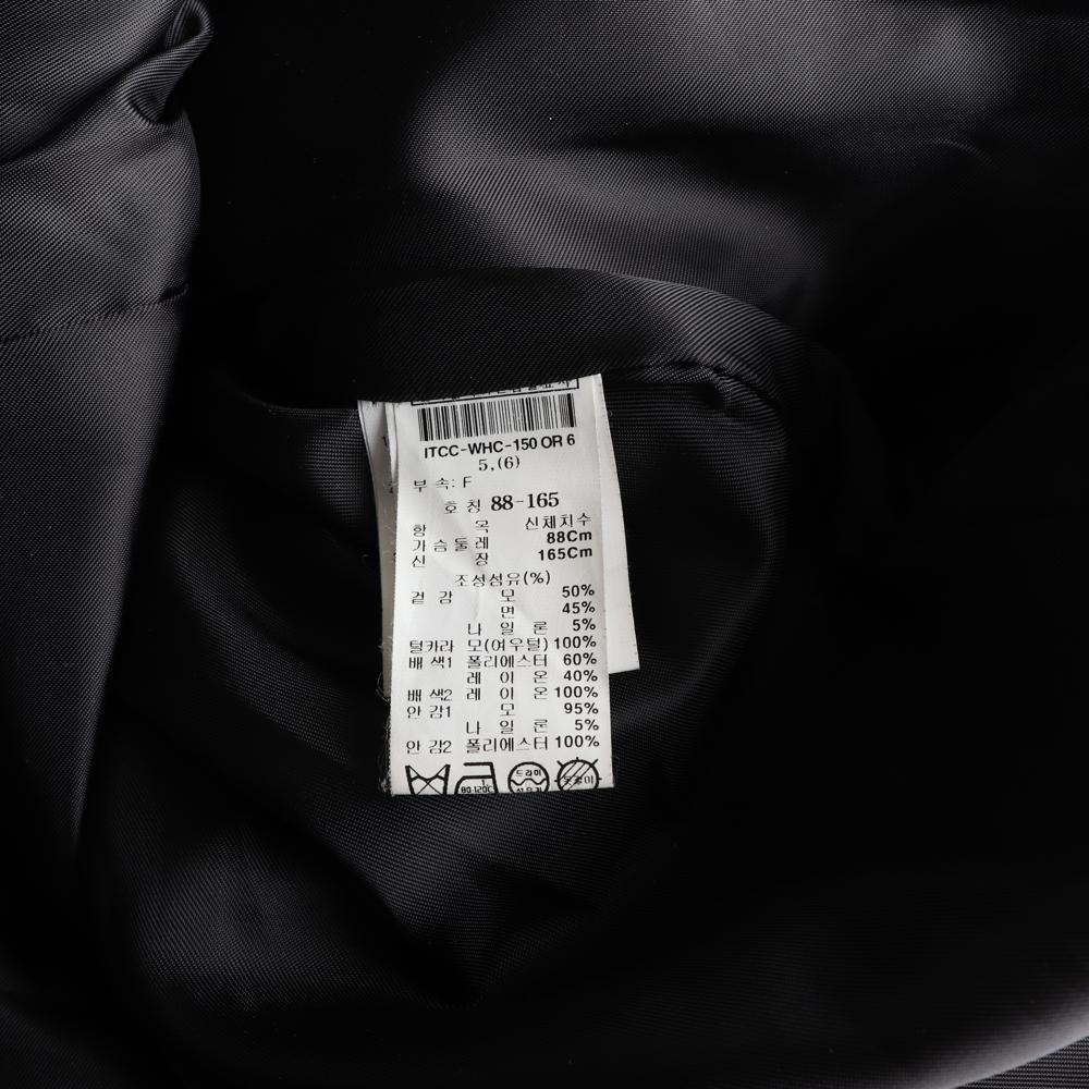 잇미샤 헤링본 빅카라 오픈카라 집업 롱 울코트 이미지 7