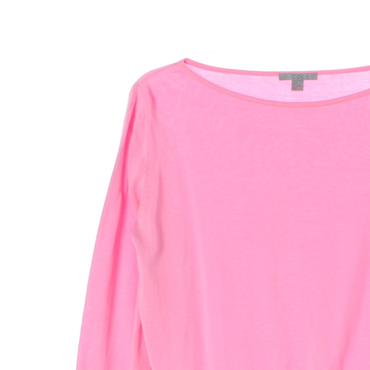 코스 핑크 보트넥 긴팔 니트 스웨터 이미지 2